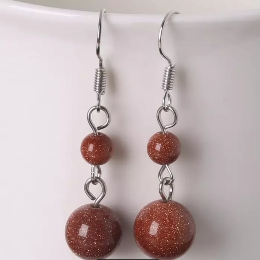 Genuine Gold Sand Earrings